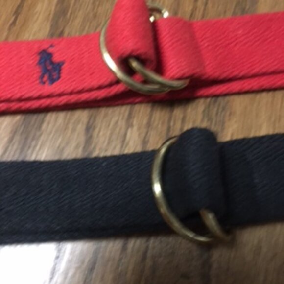 Bundle of Two Vintage Polo Cotton Webbing Belts - Picture 5 of 9